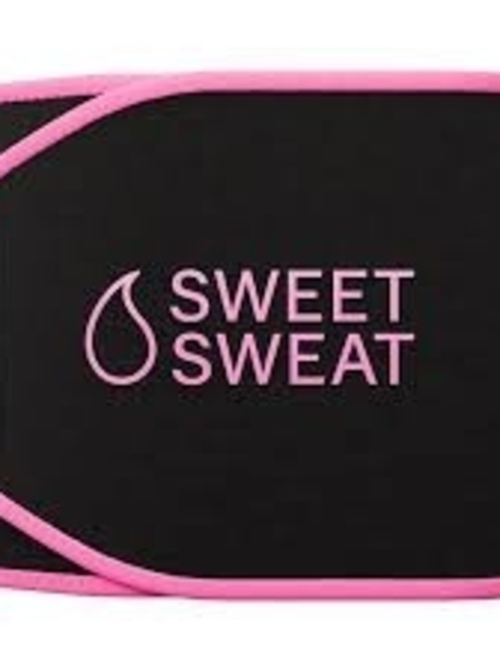 Sweet Sweat Waist Trimmer Belt - Black with Pink Trim